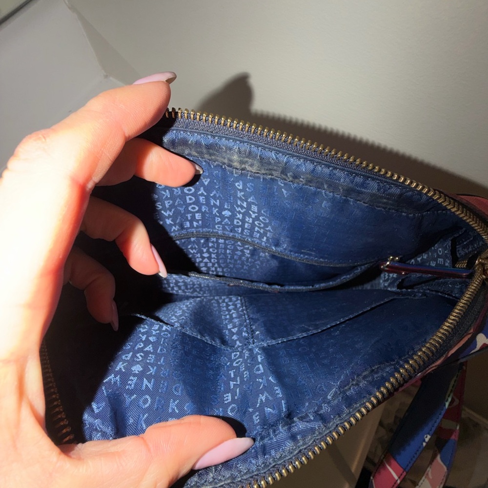 Kate Spade Blue and Red Floral Satchel - Picture 4 of 8